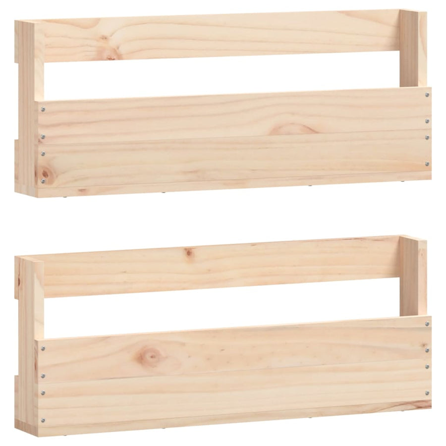 Wandschoenenrekken Massief Grenenhout Naturel 59 x 9 x 23 cm