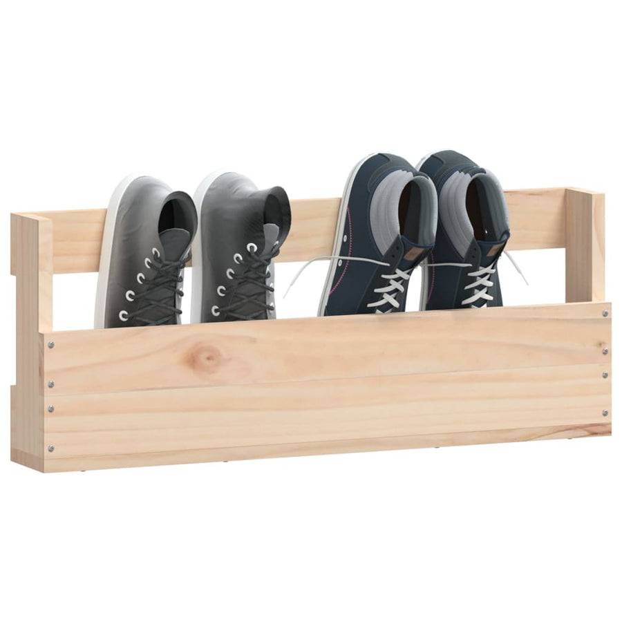Wandschoenenrekken Massief Grenenhout Naturel 59 x 9 x 23 cm