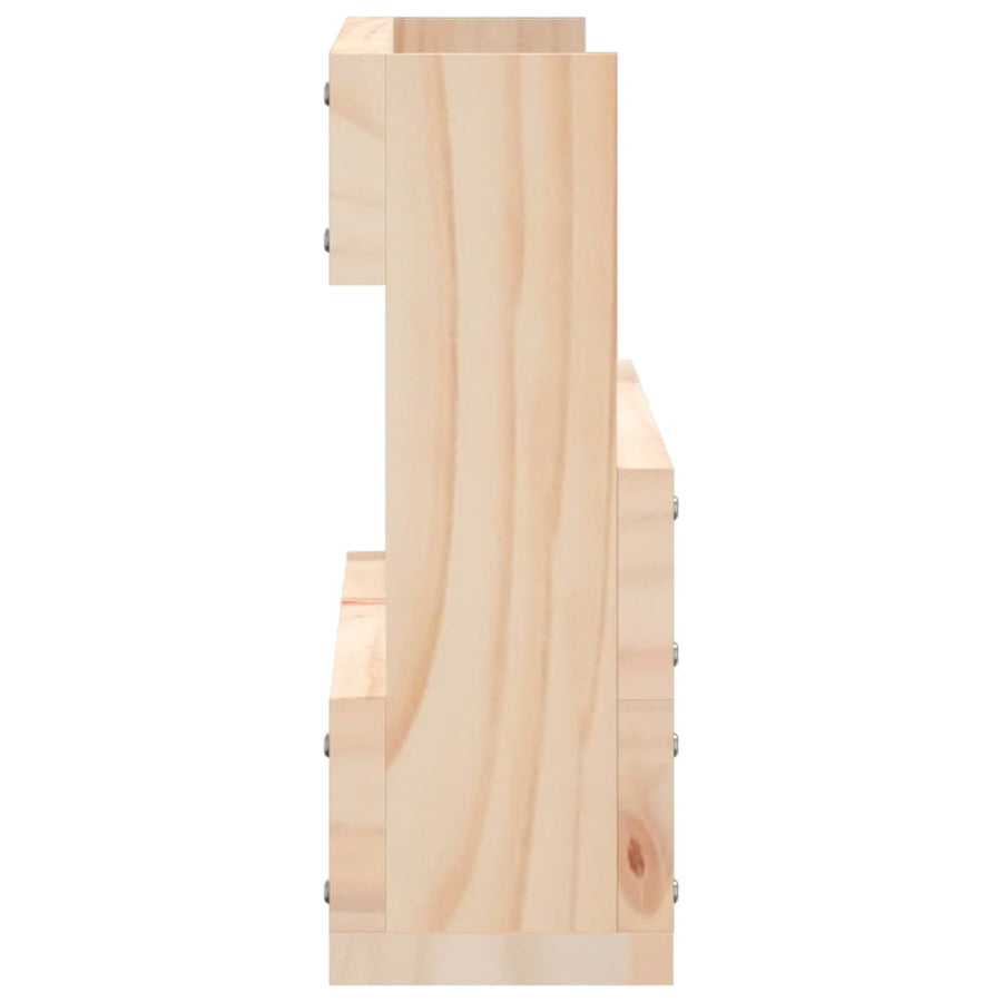 Wandschoenenrekken Massief Grenenhout Naturel 59 x 9 x 23 cm