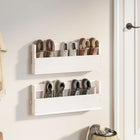 Shoe racks 2 pcs 59x9x23 cm solid pine wood white