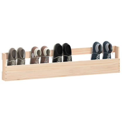 Wandschoenenrekken Massief Grenenhout Naturel 110 x 9 x 23 cm