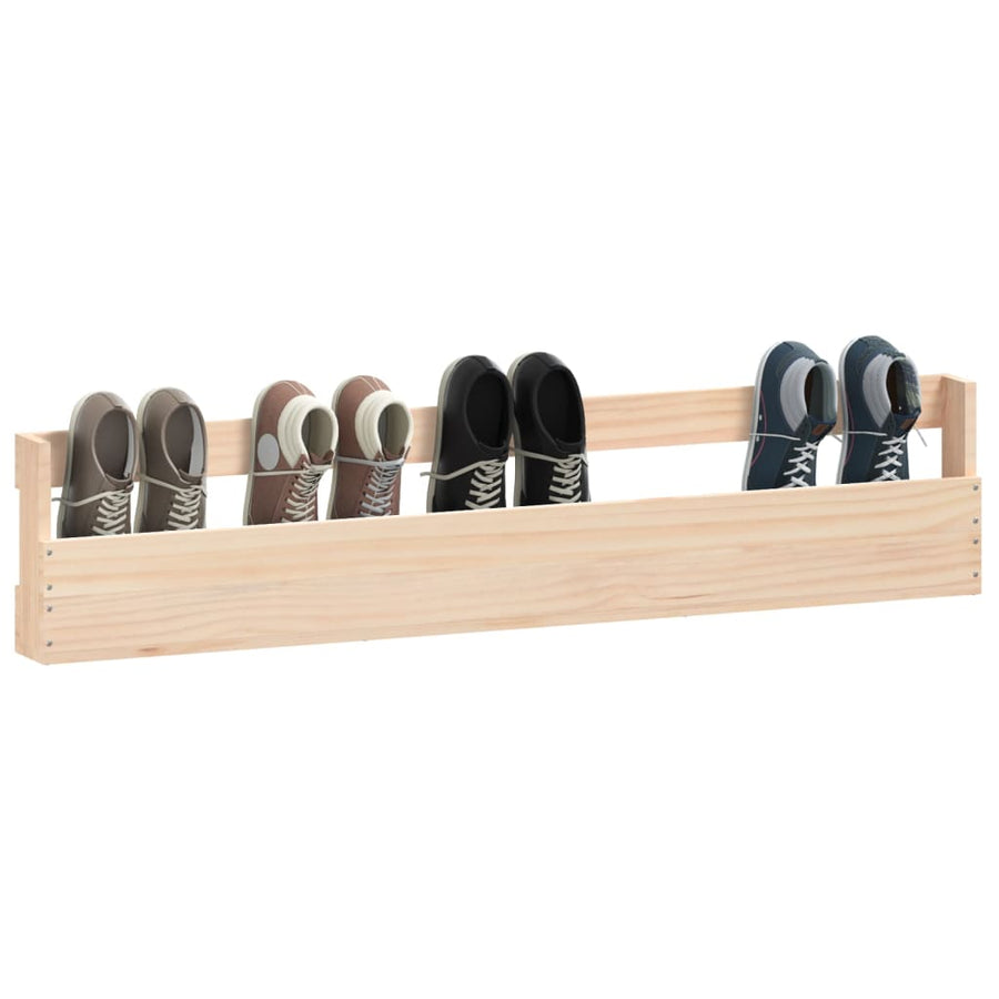 Wandschoenenrekken Massief Grenenhout Naturel 110 x 9 x 23 cm