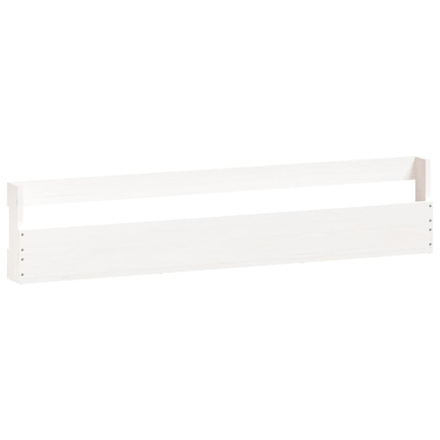 Wandschoenenrekken Massief Grenenhout Wit 110 x 9 x 23 cm