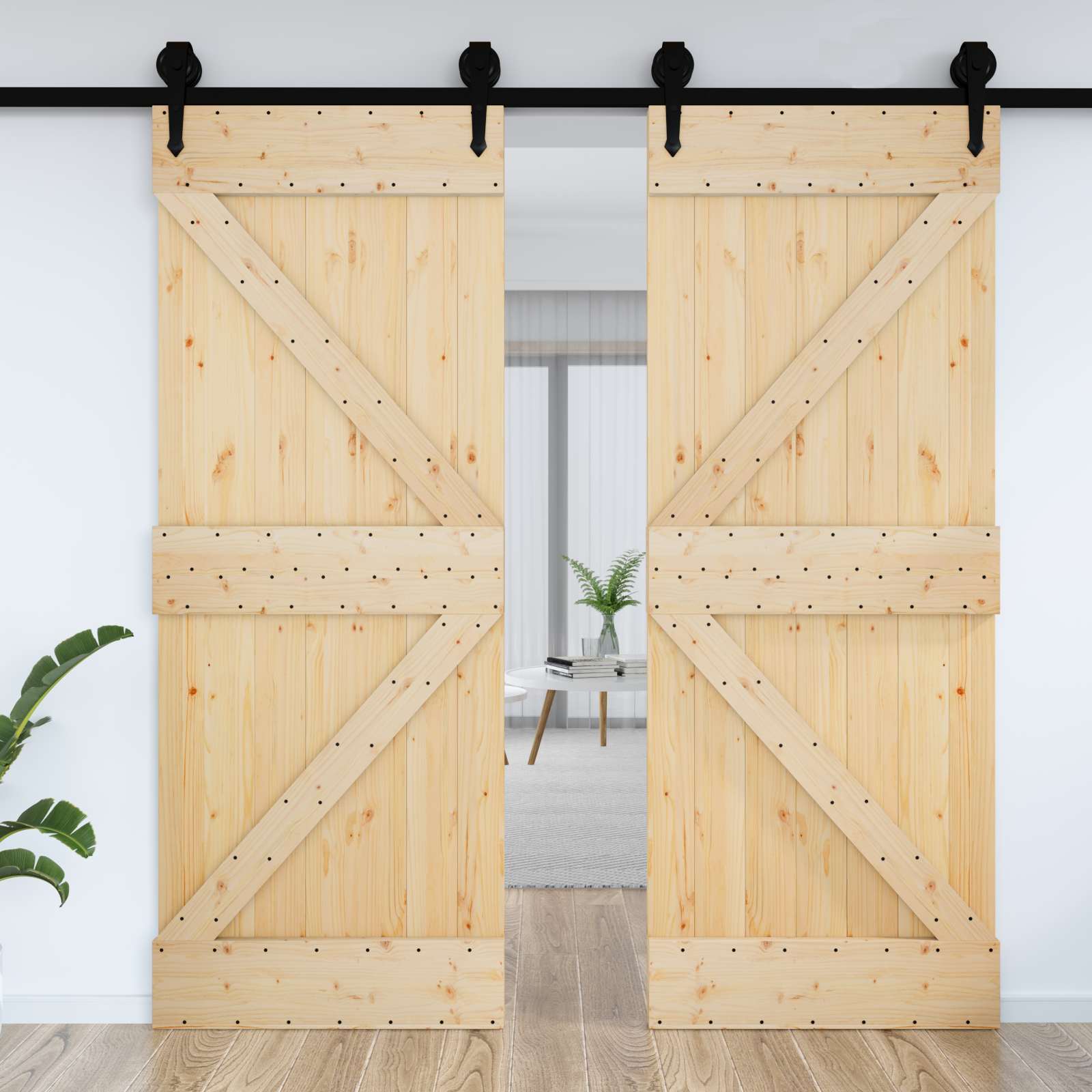 Deur NARVIK Naturel 85 x 210 cm Massief Grenenhout