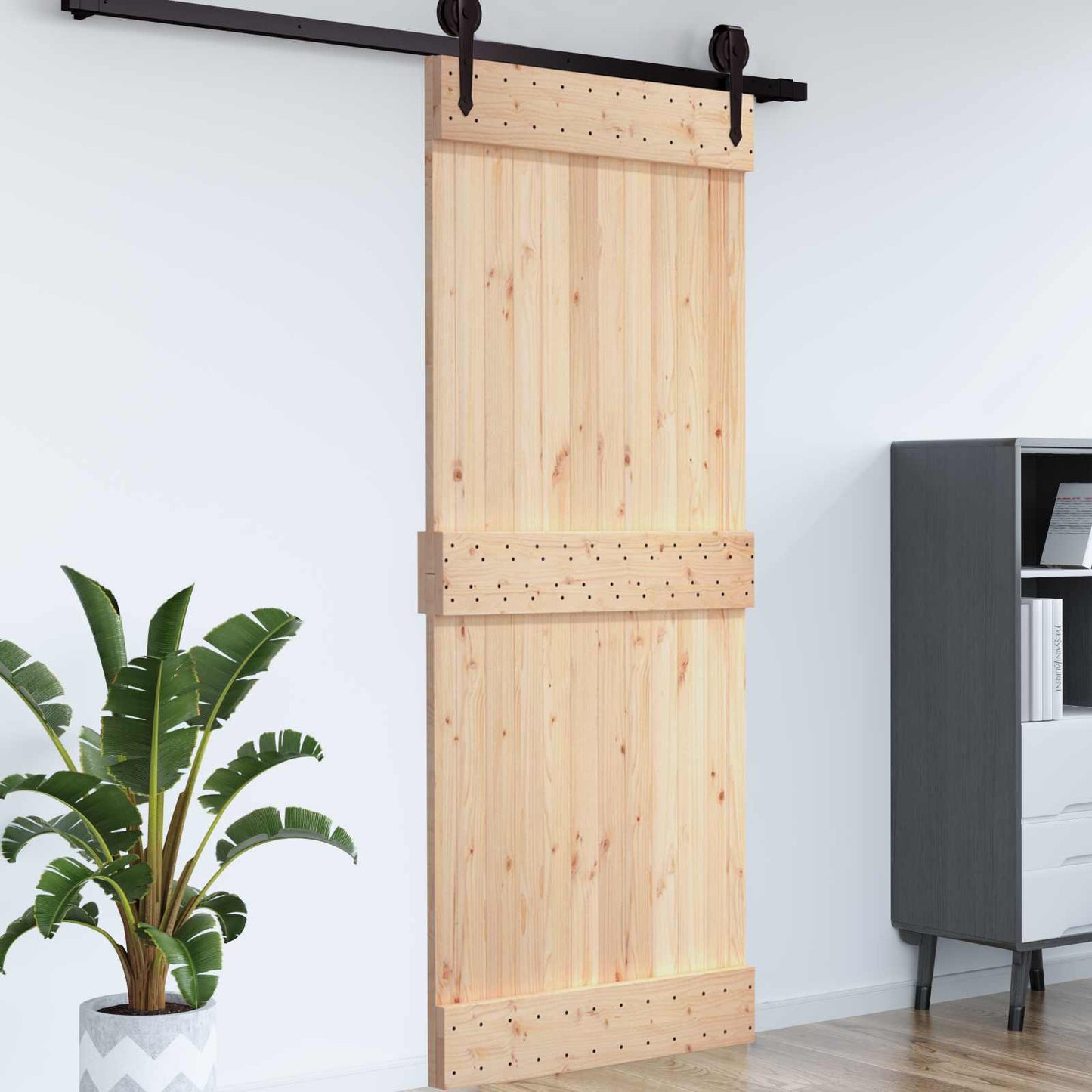 Deur NARVIK Naturel 100 x 210 cm Massief Grenenhout