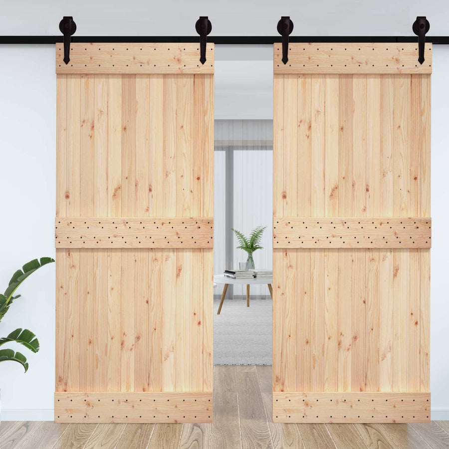 Deur NARVIK Naturel 100 x 210 cm Massief Grenenhout
