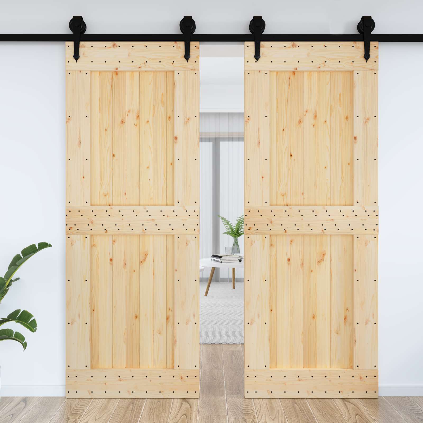 Deur NARVIK Naturel 85 x 210 cm Massief Grenenhout