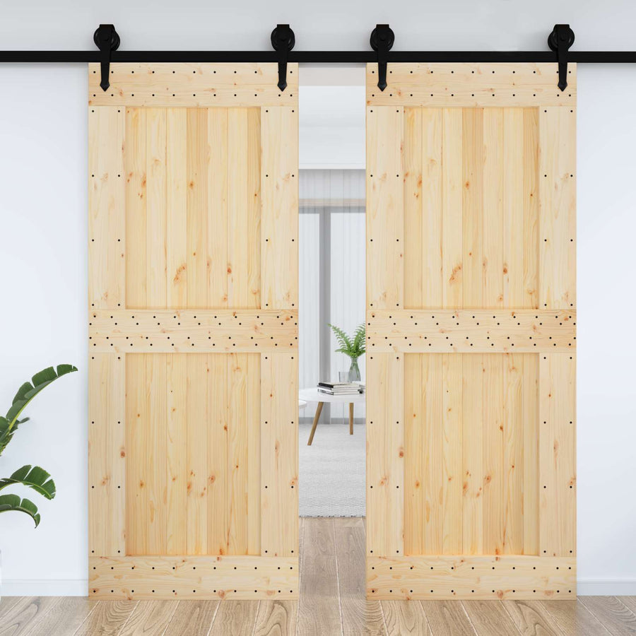 Deur NARVIK Naturel 90 x 210 cm Massief Grenenhout