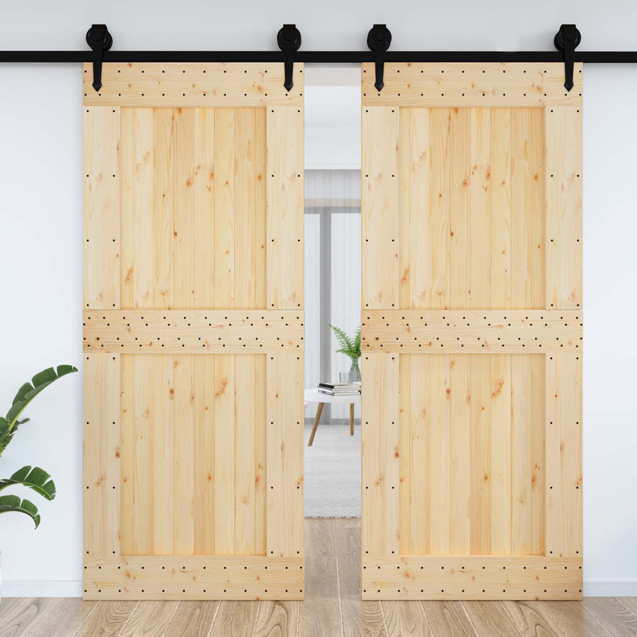 Deur NARVIK Naturel 95 x 210 cm Massief Grenenhout