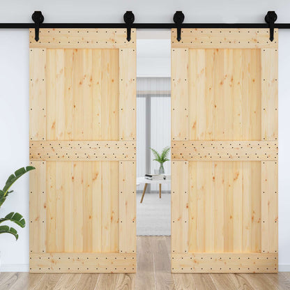 Deur NARVIK Naturel 100 x 210 cm Massief Grenenhout