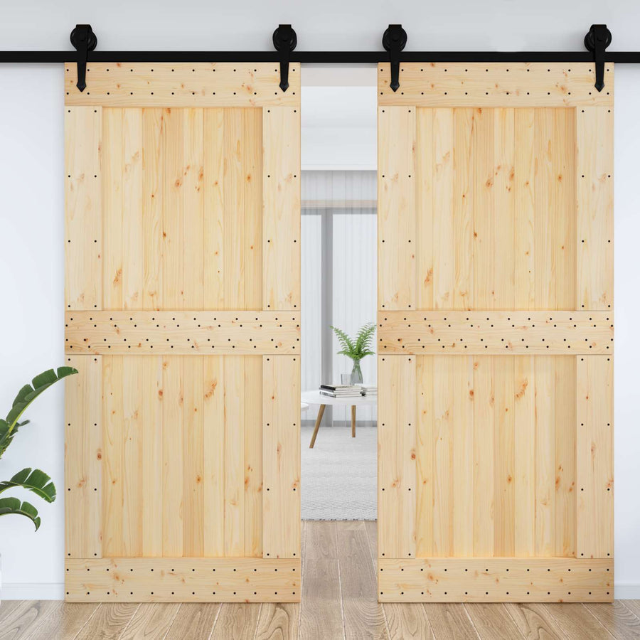 Deur NARVIK Naturel 100 x 210 cm Massief Grenenhout