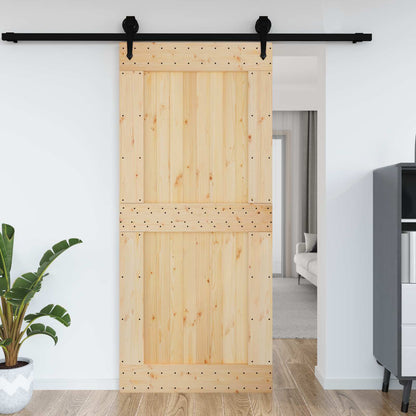 Deur NARVIK Naturel 100 x 210 cm Massief Grenenhout