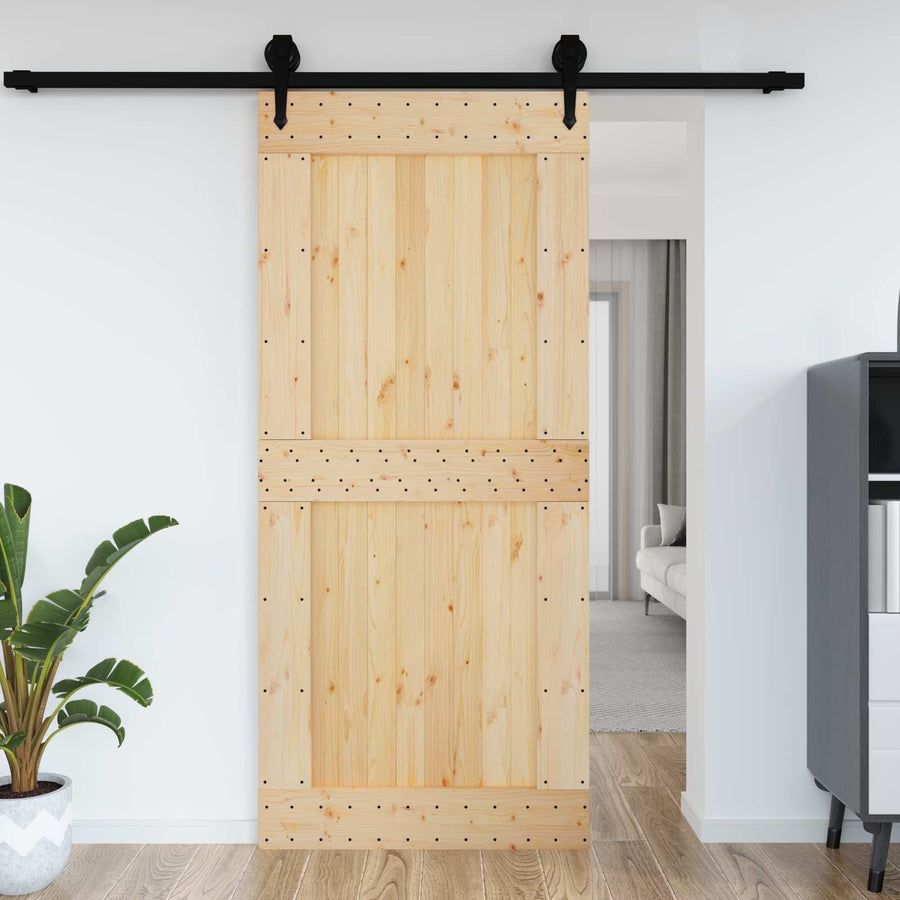 Deur NARVIK Naturel 100 x 210 cm Massief Grenenhout