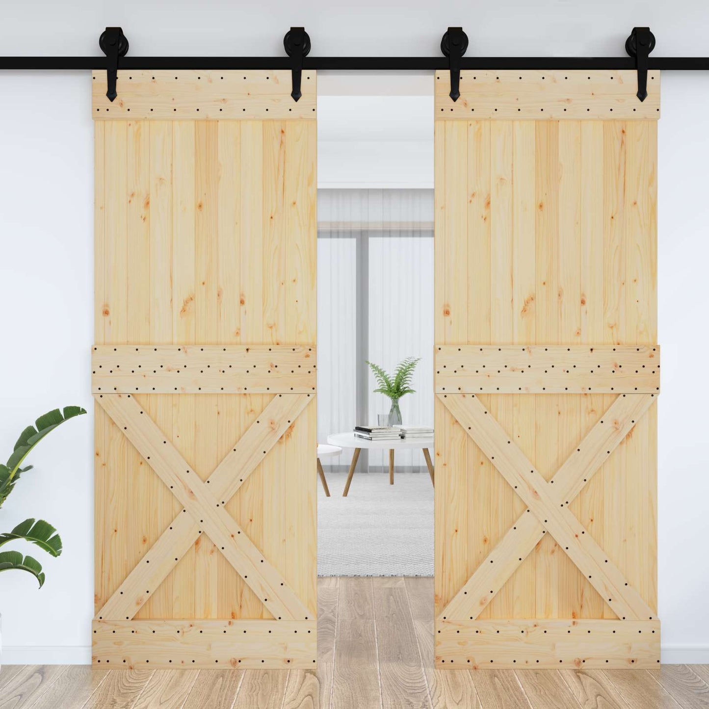 Deur NARVIK Naturel 85 x 210 cm Massief Grenenhout