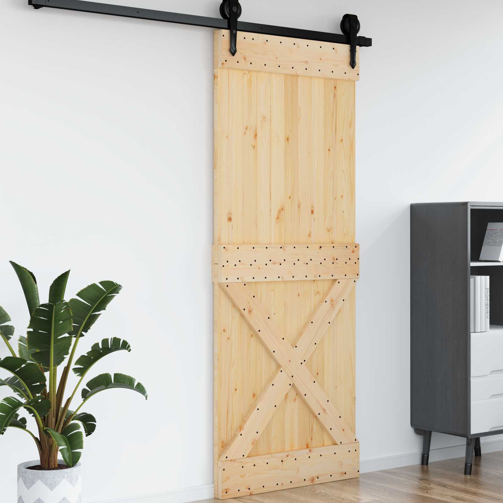Deur NARVIK Naturel 90 x 210 cm Massief Grenenhout
