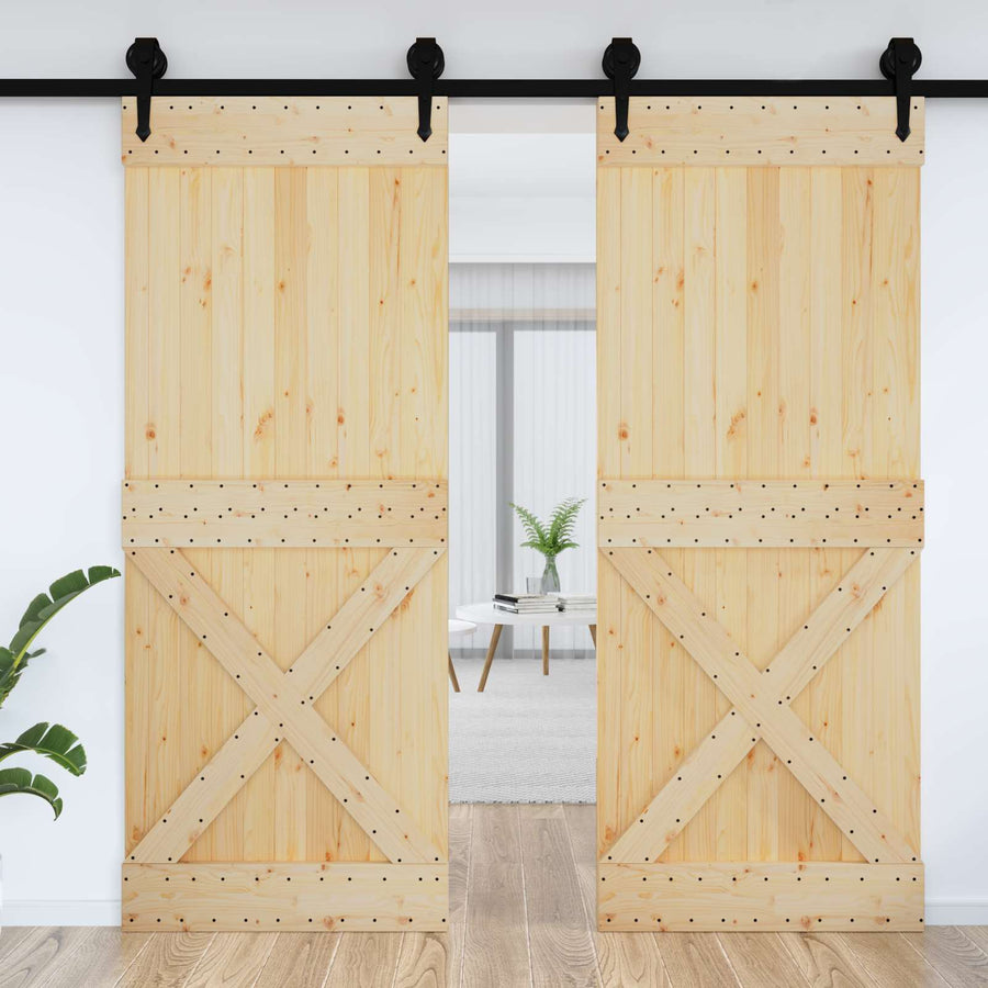 Deur NARVIK Naturel 90 x 210 cm Massief Grenenhout