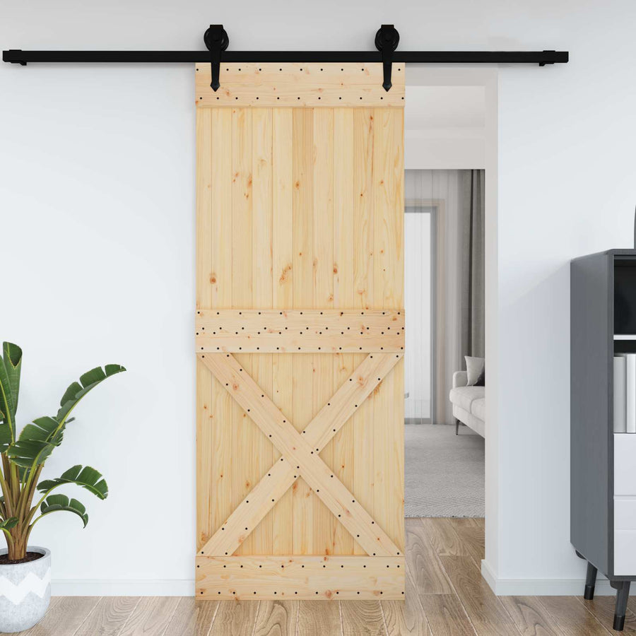 Deur NARVIK Naturel 90 x 210 cm Massief Grenenhout
