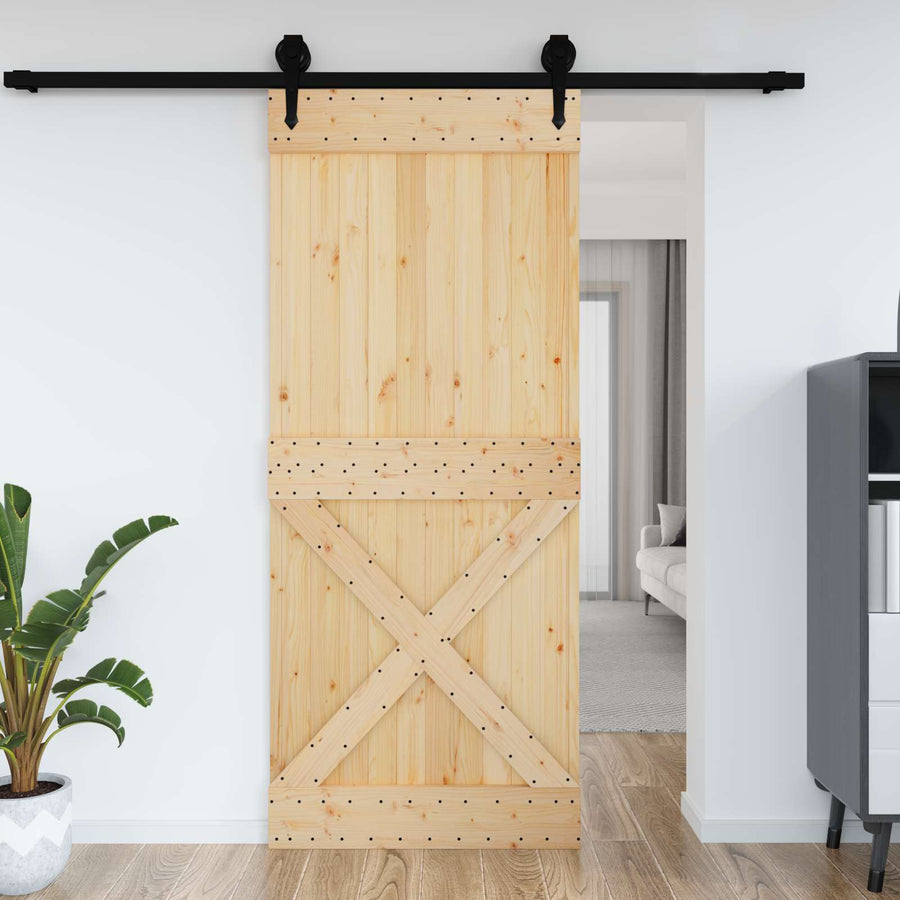 Deur NARVIK Naturel 95 x 210 cm Massief Grenenhout
