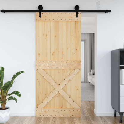 Deur NARVIK Naturel 100 x 210 cm Massief Grenenhout