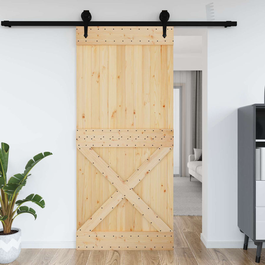 Deur NARVIK Naturel 100 x 210 cm Massief Grenenhout