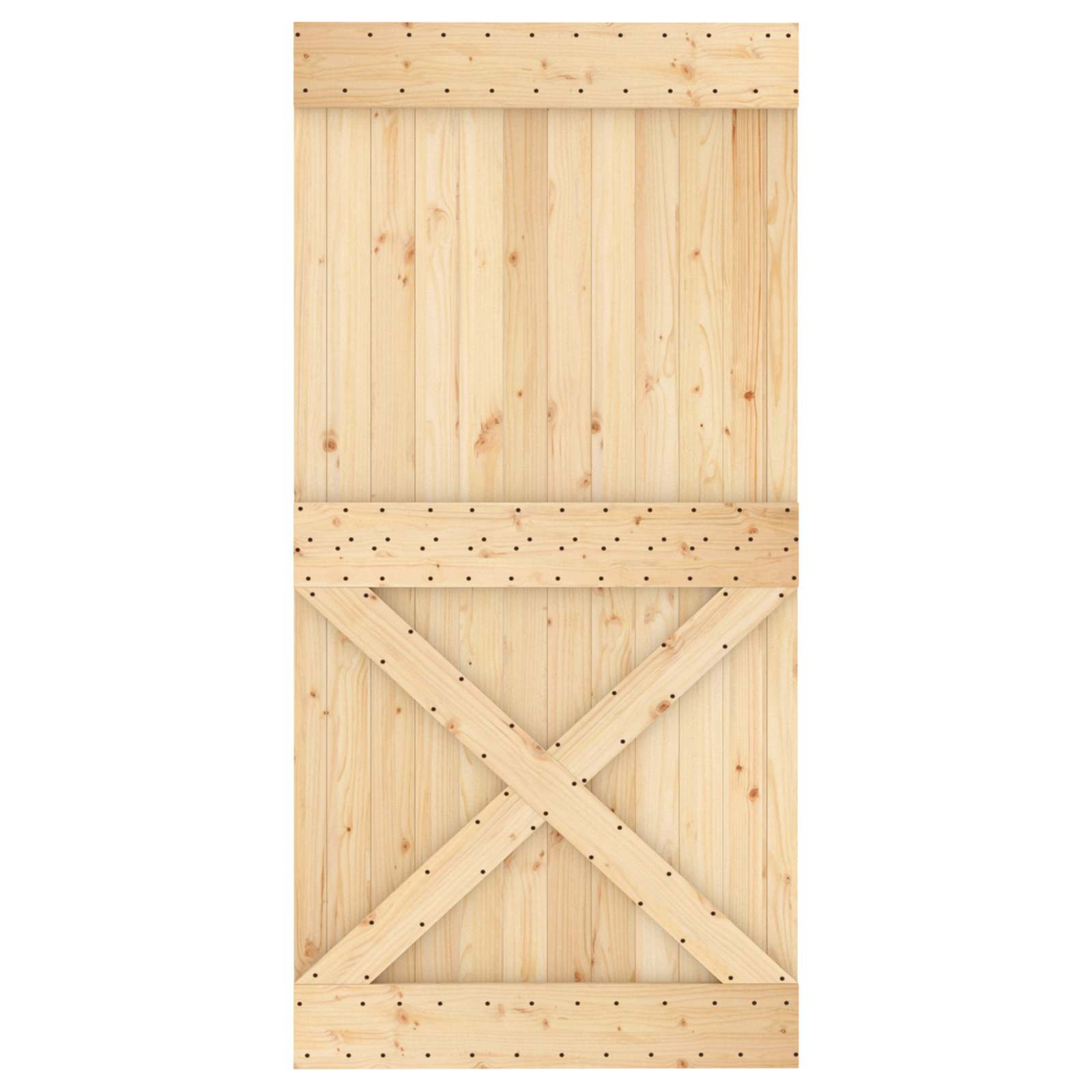 Deur NARVIK Naturel 100 x 210 cm Massief Grenenhout