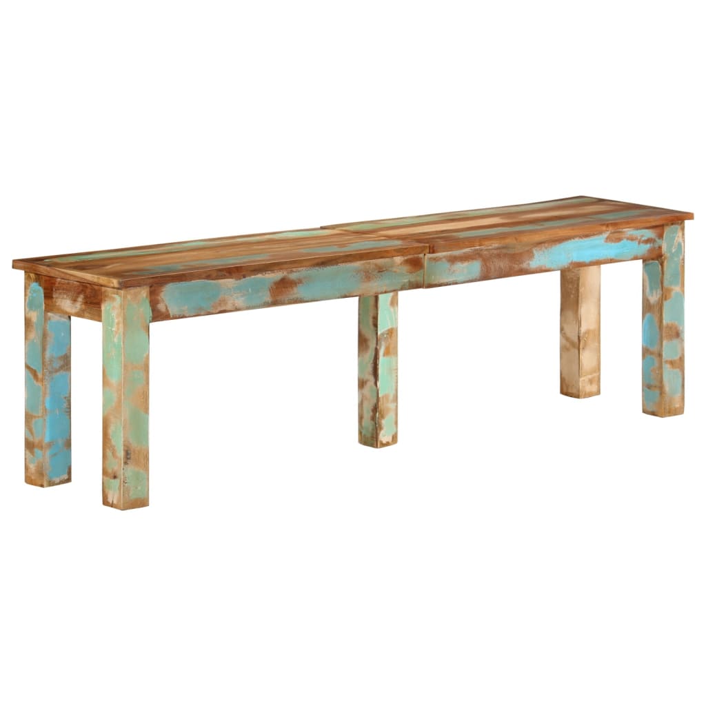 Bank 160x35x46 cm Massief gerecycled hout