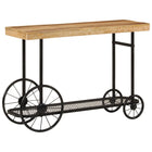 Console table 112x36x76 cm solid mango wood and iron