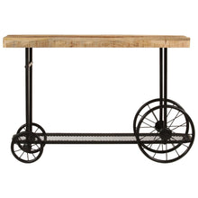Wandtafel 112x36x76 cm massief mangohout en ijzer