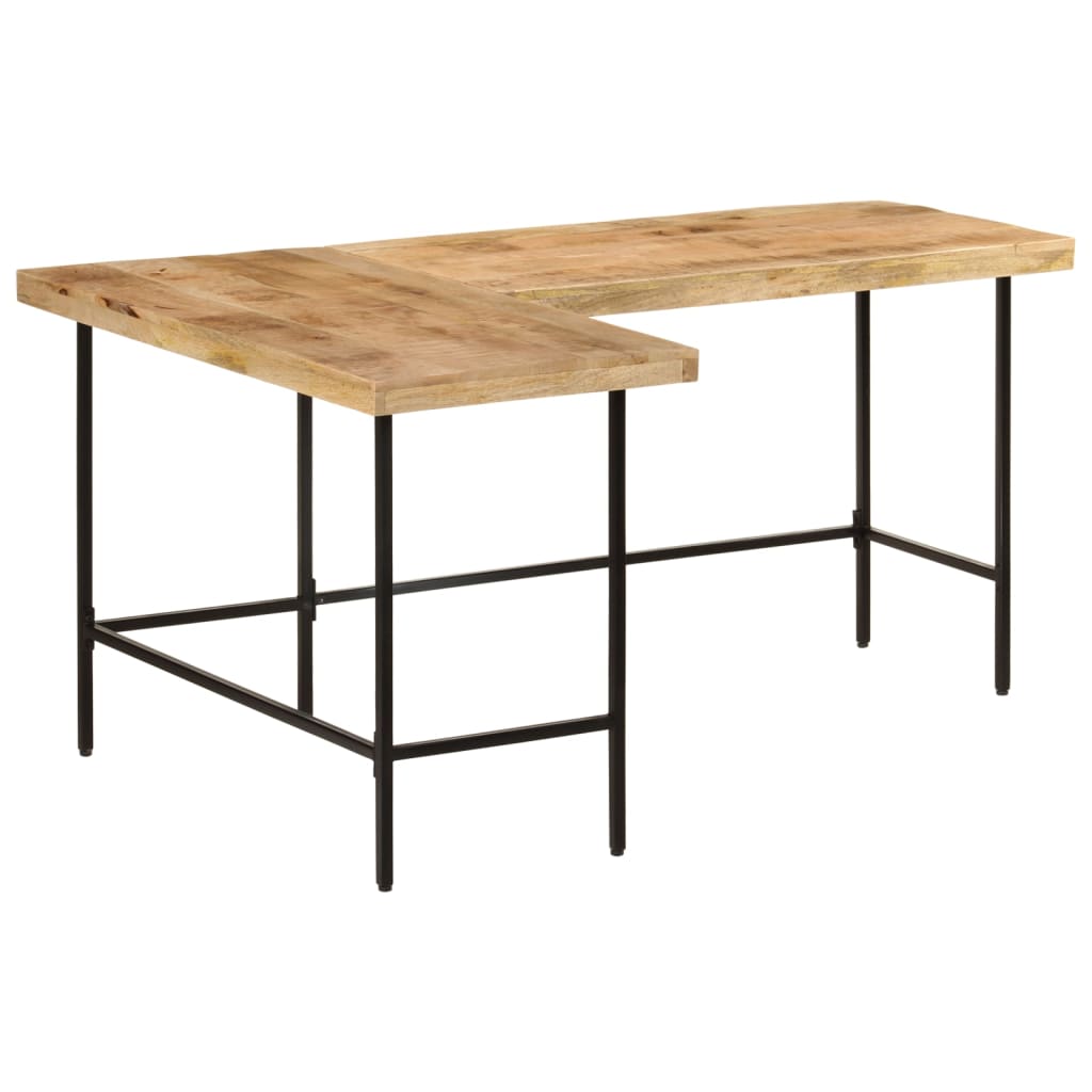 Bureau 165x110x77 cm massief mangohout en ijzer