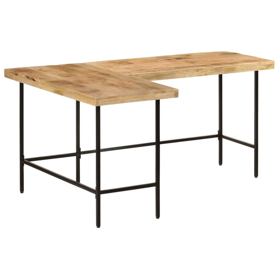Bureau 165x110x77 cm massief mangohout en ijzer