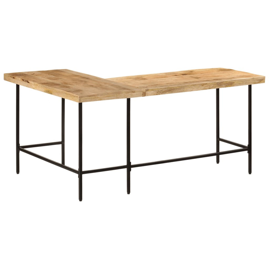Bureau 165x110x77 cm massief mangohout en ijzer