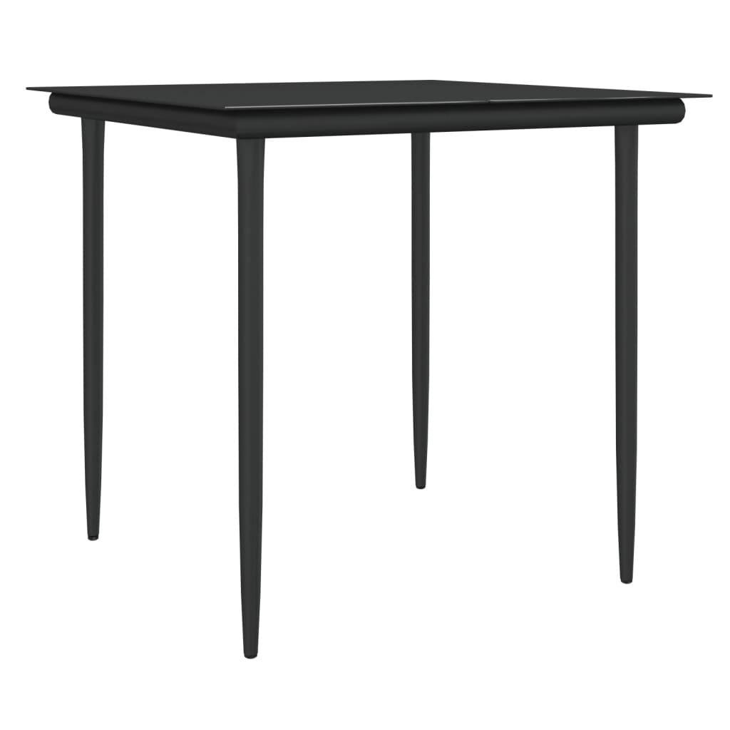 -Delige Tuinset Met Kussens Poly Rattan En Staal 3 80 cm tafellengte Bruin