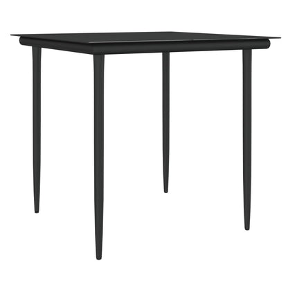 -Delige Tuinset Met Kussens Poly Rattan En Staal 3 80 cm tafellengte Bruin