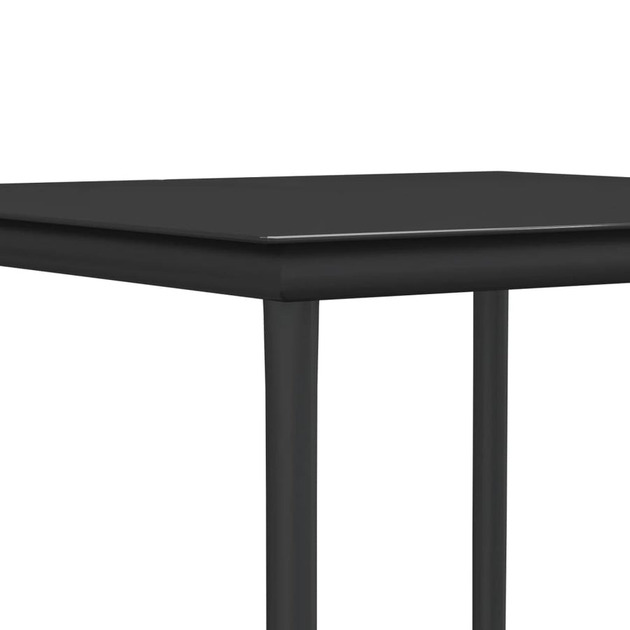 -Delige Tuinset Met Kussens Poly Rattan En Staal 3 80 cm tafellengte Zwart