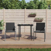 Tuinset 3-delig poly rattan staal met kussens