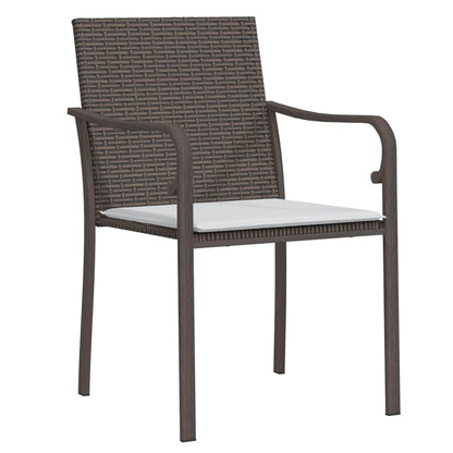 -Delige Tuinset Met Kussens Poly Rattan En Staal 5 140 cm tafellengte Bruin