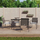 Tuinset 5-delig poly rattan staal met kussens