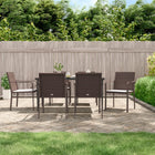 Tuinset 7-delig poly rattan staal crèmewit