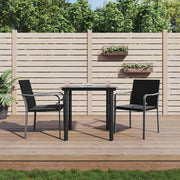 Tuinset 3-delig poly rattan staal met kussens
