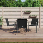 Tuinset 5-delig poly rattan staal met kussens