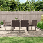 Tuinset 7-delig poly rattan staal met kussens