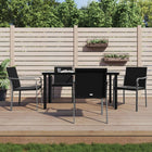Tuinset 5-delig poly rattan staal met kussens
