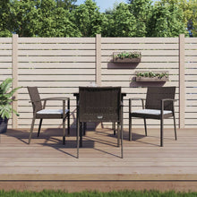 -Delige Tuinset Met Kussens Poly Rattan En Staal 5 80 cm tafellengte Bruin
