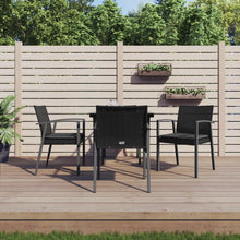 5-Delige Tuinset Met Kussens Poly Rattan En Staal 4 80 cm tafellengte Zwart