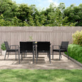 7-delige Tuinset met kussens poly rattan en staal