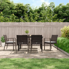 -Delige Tuinset Met Kussens Poly Rattan En Staal 7 140 cm tafellengte Bruin