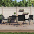 5-delige Tuinset met kussens poly rattan en staal