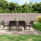 Tuinset 7-delig poly rattan staal met kussens