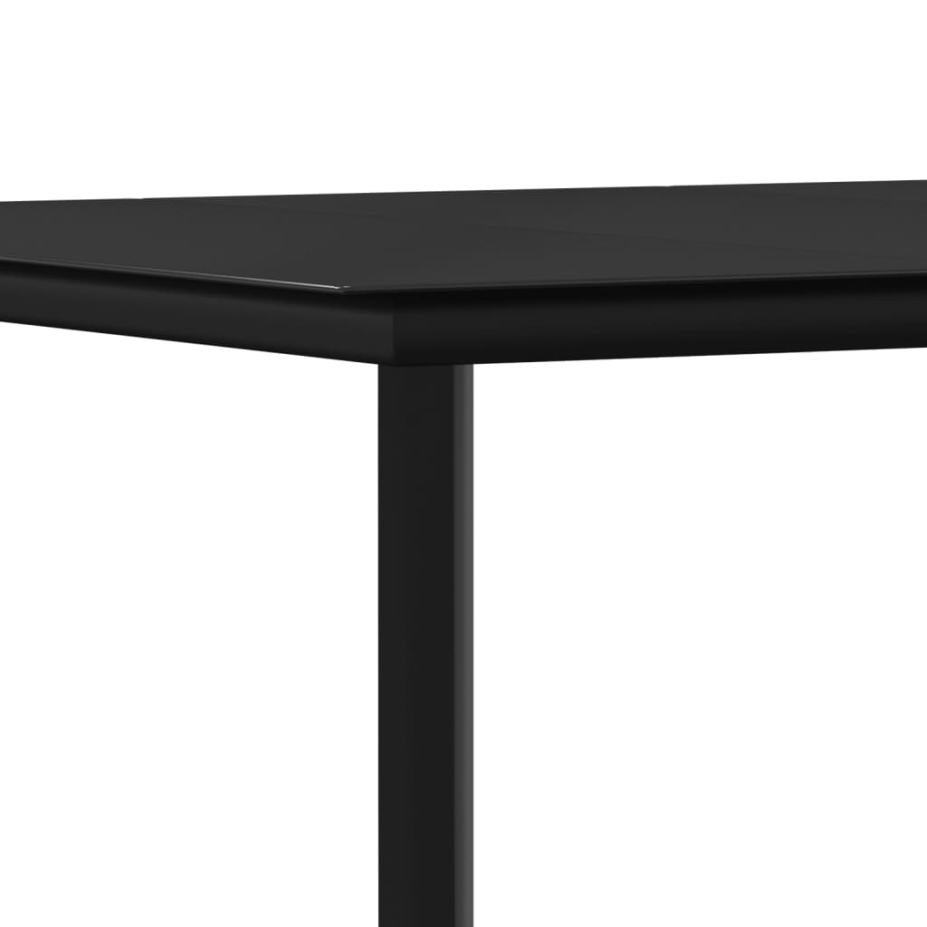 Tuinset Met Kussens Poly Rattan En Staal 5 160 cm tafellengte Zwart