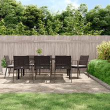 9-Delige Tuinset Met Kussens Poly Rattan En Staal 8 200 cm tafellengte Bruin